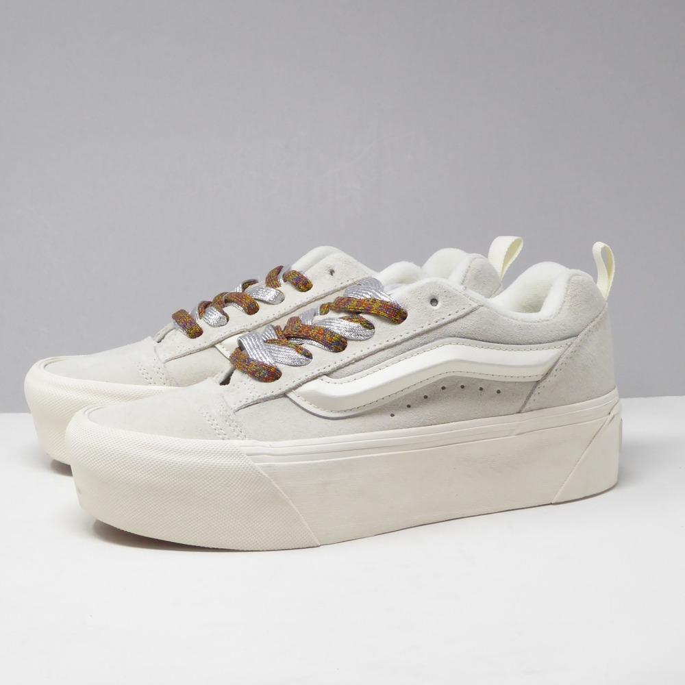 New Vans Knu Stack Platform Gray Suede Rainbow Gl… - image 5